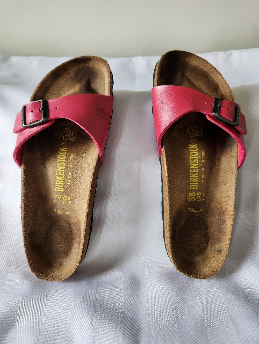 Birkenstock Madrid Sandals Hot Pink Size 38. Women's L7 M5